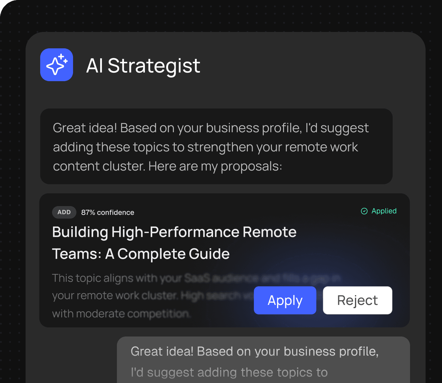 Edit Your Strategy with AI